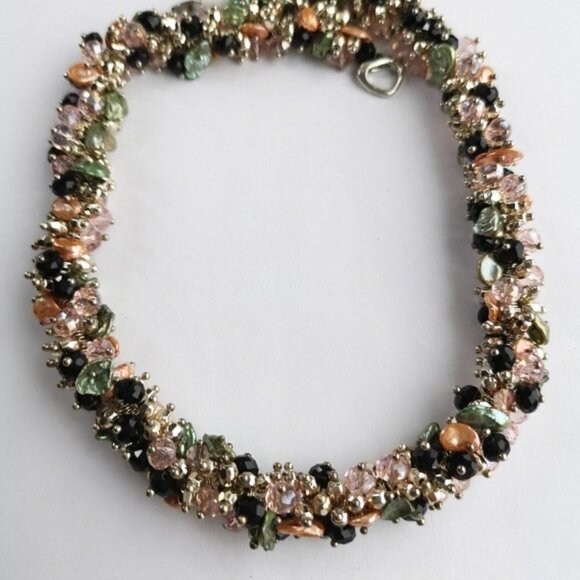 sold Keshi Pearl and crystal necklace in sterling silver 🆕 - Picture 8 of 8